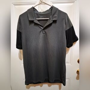 Nike Men's Two-Tone Charcoal and Black Polo